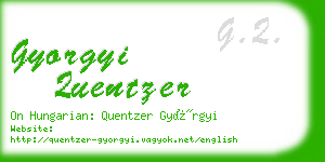 gyorgyi quentzer business card